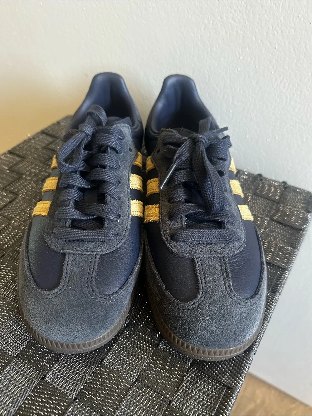 adidas Samba Men's Navy with Gold Stripe Sneakers